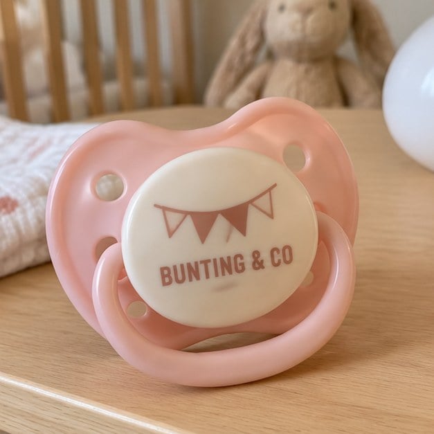 Customer photo of a custom printed pacifier